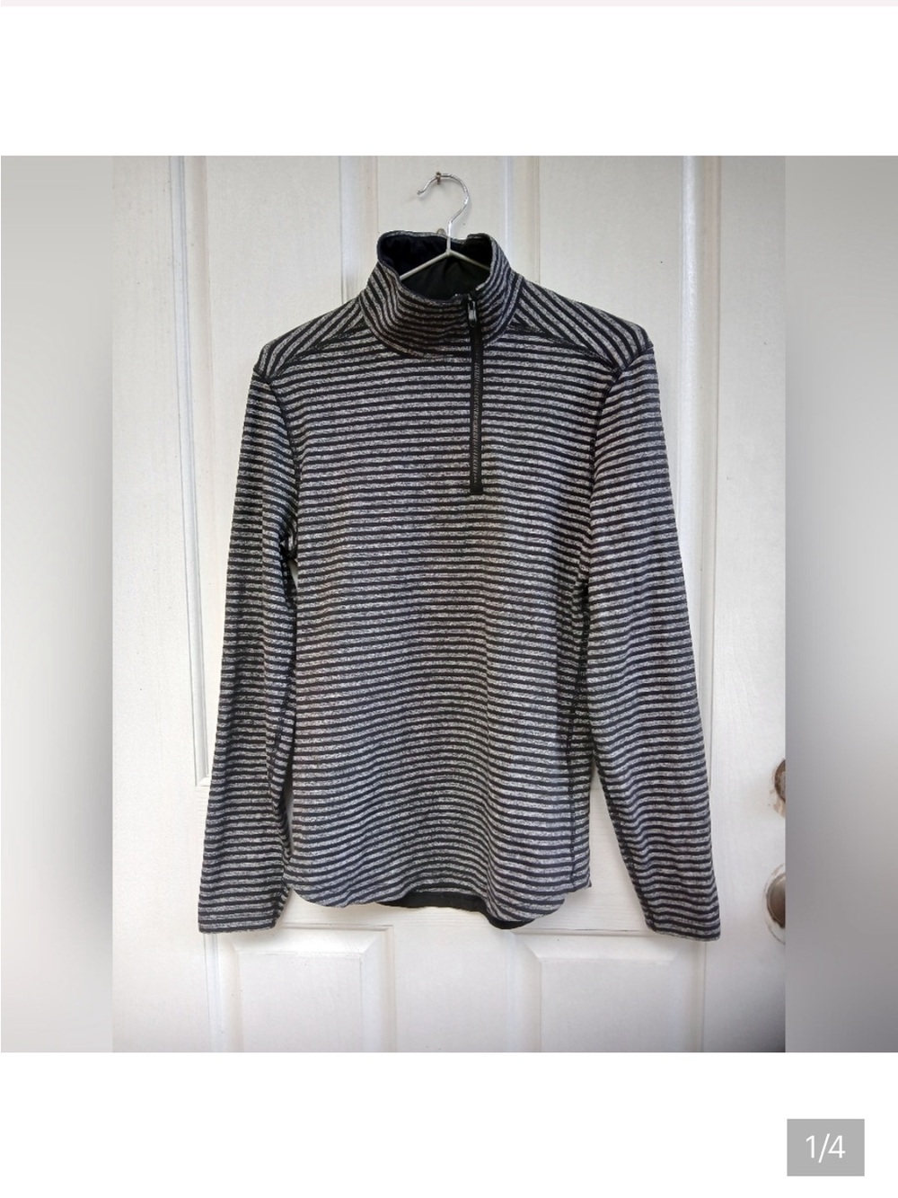 LULULEMON Striped Zip Top SZ L